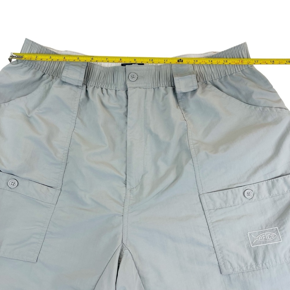 Aftco Shorts Mens 40x9 Gray Fishing Outdoor Hiking Elastic Waistband Lightweight - Picture 14 of 16